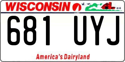 WI license plate 681UYJ