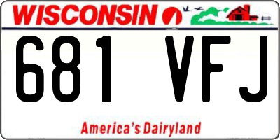 WI license plate 681VFJ