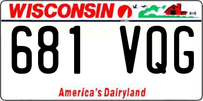 WI license plate 681VQG