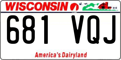 WI license plate 681VQJ