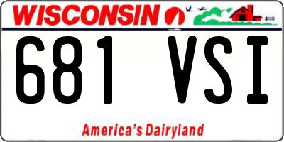 WI license plate 681VSI