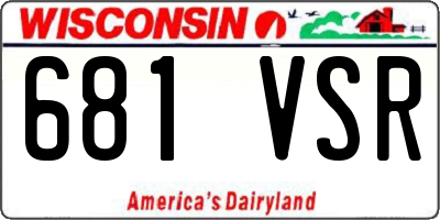 WI license plate 681VSR
