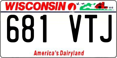 WI license plate 681VTJ