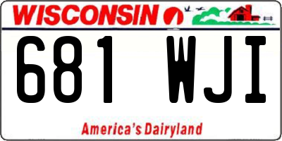 WI license plate 681WJI