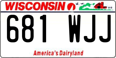 WI license plate 681WJJ