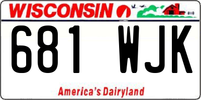 WI license plate 681WJK