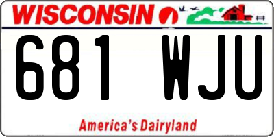 WI license plate 681WJU