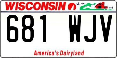 WI license plate 681WJV