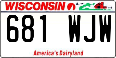 WI license plate 681WJW
