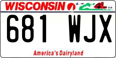 WI license plate 681WJX