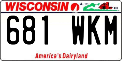 WI license plate 681WKM