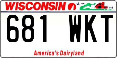 WI license plate 681WKT