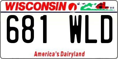 WI license plate 681WLD