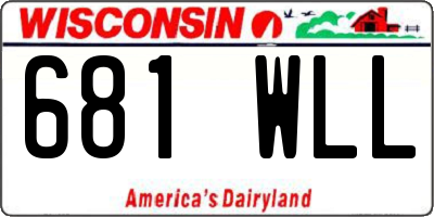 WI license plate 681WLL