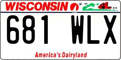 WI license plate 681WLX