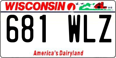 WI license plate 681WLZ