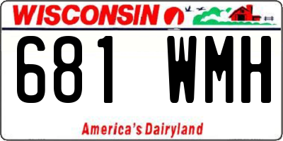 WI license plate 681WMH