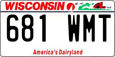 WI license plate 681WMT