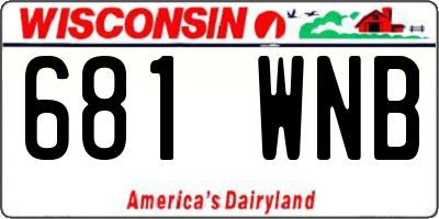 WI license plate 681WNB