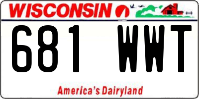 WI license plate 681WWT