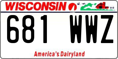 WI license plate 681WWZ
