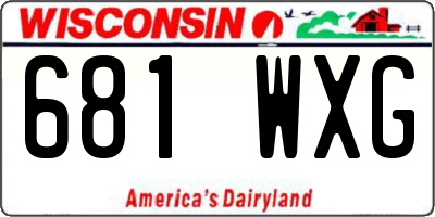 WI license plate 681WXG