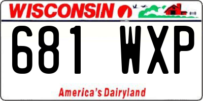 WI license plate 681WXP