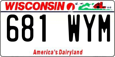 WI license plate 681WYM