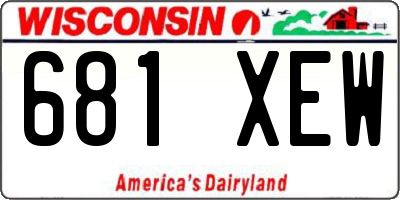 WI license plate 681XEW