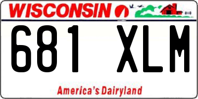 WI license plate 681XLM