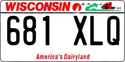 WI license plate 681XLQ