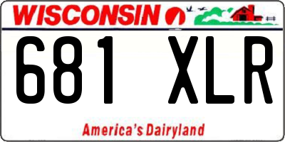 WI license plate 681XLR