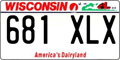 WI license plate 681XLX