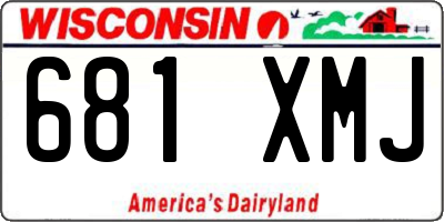 WI license plate 681XMJ