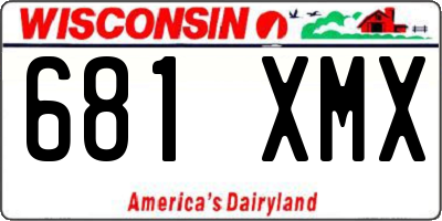 WI license plate 681XMX