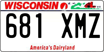 WI license plate 681XMZ