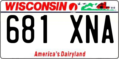 WI license plate 681XNA