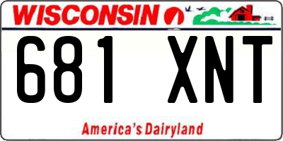 WI license plate 681XNT