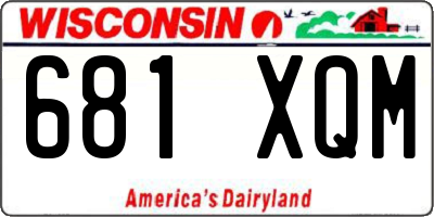 WI license plate 681XQM