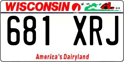 WI license plate 681XRJ