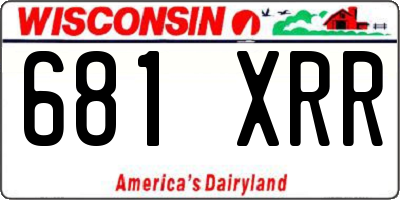 WI license plate 681XRR