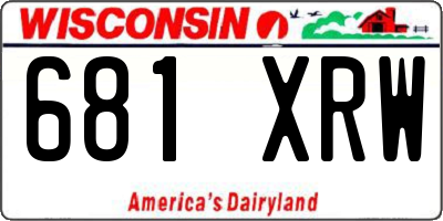 WI license plate 681XRW