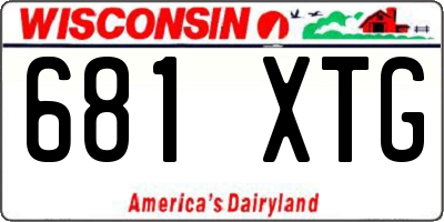 WI license plate 681XTG