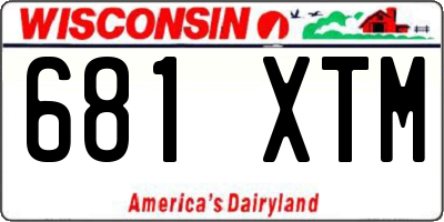 WI license plate 681XTM