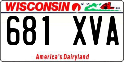 WI license plate 681XVA