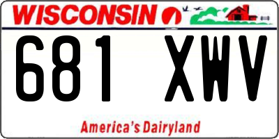 WI license plate 681XWV