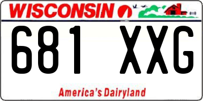 WI license plate 681XXG