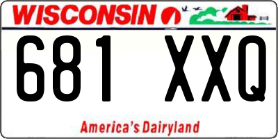 WI license plate 681XXQ