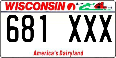 WI license plate 681XXX