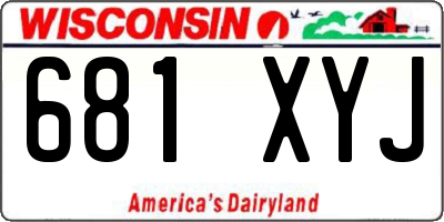 WI license plate 681XYJ